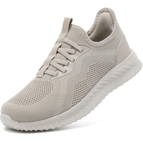 STQ Sapatilhas desportivas para mulher sem atacadores, malha respirável Slip-on Non Slip leve sapatos de passeio caminhar, correr