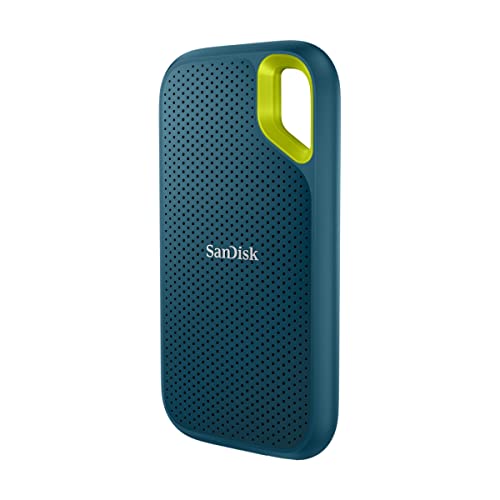 SanDisk 2TB Extreme SSD portátil, USB-C, memória de estado sólido NVMe externa, até 1050 MB/s, classificação IP65 de resistência à água e ao pó - Monterey