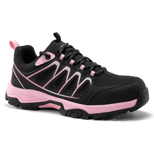 SPIEZ Sapatos de segurança leves unissexo, sapatos de trabalho respirável para homem com entressola anti-perfurações, calçado de segurança suave para mulher para uso diário, sapatilhas de segurança