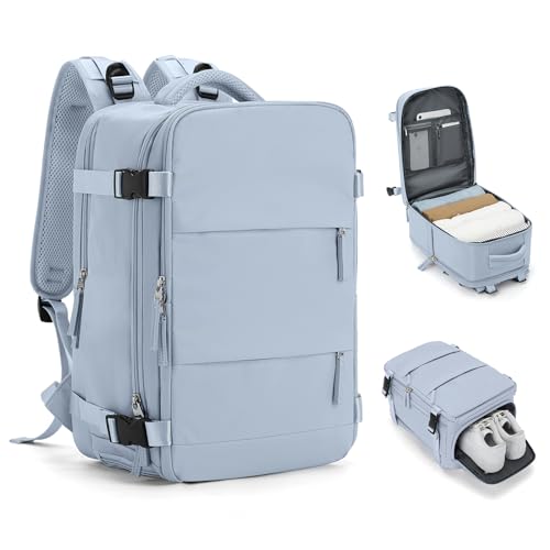 HPLQQ Mochila Viaje Cabina Avion 40x20x25 para Ryanair Mochilas para Mujer Bolsa de Cabina 45x36x20 Equipaje de Mano Cabina Avion para EasyJet Mochila de Senderismo Mochila Impermeable Cabina Mochila