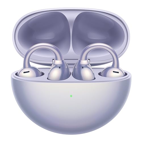 HUAWEI FreeClip, auriculares Bluetooth, clipe inovador, Open-Ear, grande duração da bateria, cancelamento de ruído em chamadas por IA, resistência IP54 ao pó e a salpicos de água, roxo