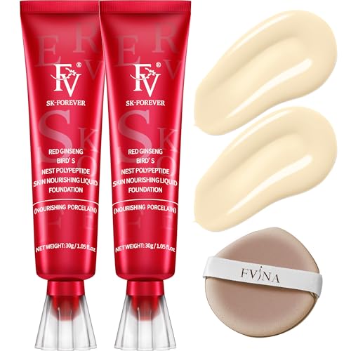 FV Base de maquilhagem, base de maquilhagem perfeita e suave, sem efeito de máscara, acabamento mate de longa duração (01N Nourishing Porcelain)
