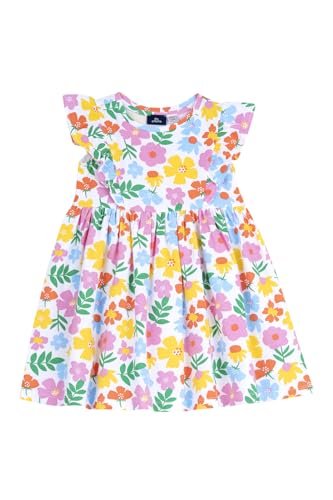 Chicco, Vestido de bebé rosa com mangas curtas, em algodão macio, desenhado na Itália, roupa para bebé de 0 a 24 meses, ideias de presente para o nascimento