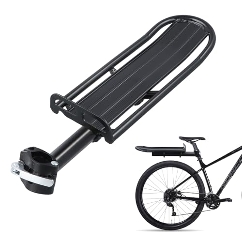 Porta-bagagens bicicleta traseira, suporte ajustável para bicicleta alumínio para MTB, carga 8 kg/17,6 lb, suporte para espigão de selim de bicicletas de montanha, montagem rápida, para 31,8 mm