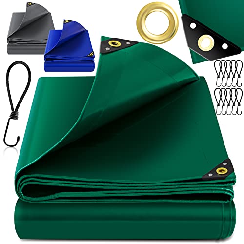 KESSER® Lona premium com ilhoses, 400 x 700 cm + ganchos sutiã, 650 g/m² PVC, impermeável e resistente ao rasgo, lona universal para camiões, piscinas, móveis de jardim em madeira, 28 m²