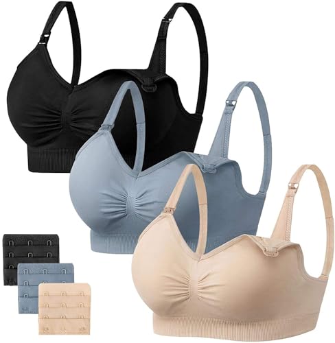 HBselect Sutiã de amamentação sem costuras, multicolorido, sutiã de maternidade, sutiãs de pré-maternidade, sutiã multicolor para grávida