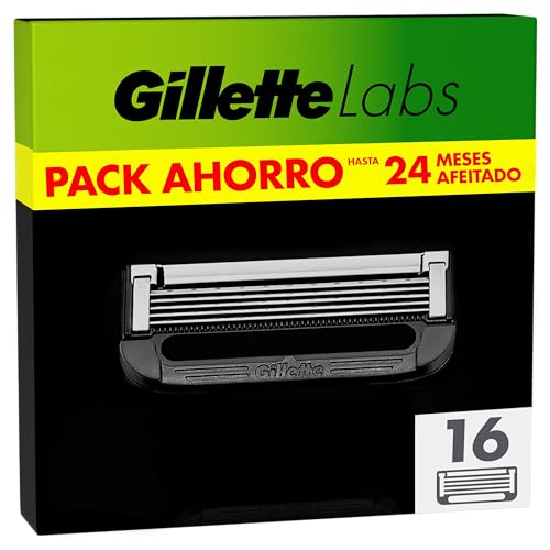 Gillette Labs peças de reposição com barra de esfoliação e Heated Razor, 16 peças sobressalentes