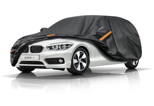 Kayme Capa de carro exterior, compatível com BMW série 1 E87/E81/F20/F21/F40 (2004-2025), capa para carro impermeável respirável anti-UV anti-pó de 7 camadas, cobertura de carro com fecho de correr .