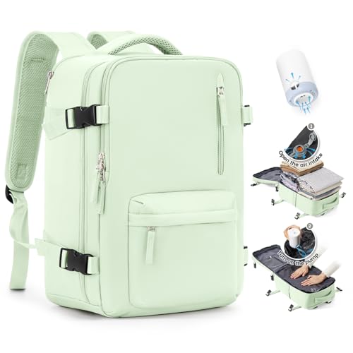 SZLX Mochila de viagem a vácuo com bomba mochilas viagem cabine avion 40 x 30 x 20 Ryanair Vueling Wizzair bagagem de mão 40 x 20 x 25 Ryanair vazio malas 45 x 36 x 20 Easyjet mochila portátil 14