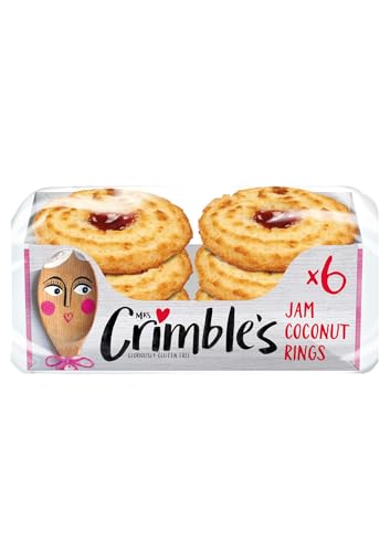 MRS. Cristal GLORIOUSLY GLUTEN FREE - Bolachas de coco e morango sem glúten, pack de 12 unidades x 240 g, Macaroons ideais para o pequeno-almoço ou a lancheira, bolachas esponjosas, ingredientes