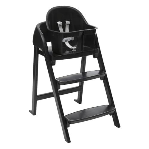 Chicco Crescendo Lite, cadeira evolutiva bebé com 3 configurações: Cadeira alta para bebés, cadeira elevadora para crianças e banco para adultos, de 6 meses a 110 kg, fecho compacto dobrável, preto