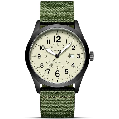 LN LENQIN Relógio homem relógios militares relógios analógicos de quartzo para homens relógios de pulso impermeáveis com data relógio desportivo tático militar correia de nylon