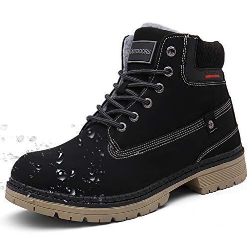 Botas de homem mulher quente pele botins de neve antiderrapantes inverno impermeáveis Trekking ao ar livre sapatos