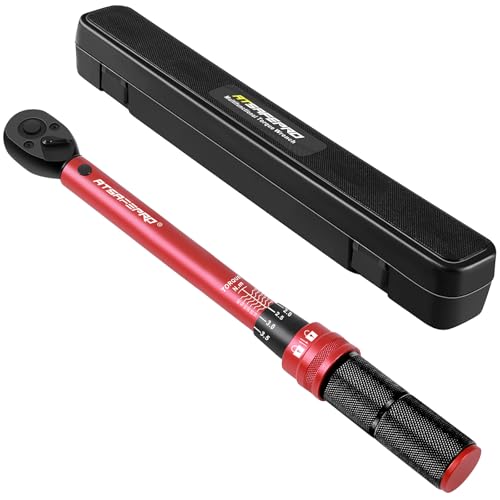 ATsafepro Chave dinamométrica 3/8', chave dinamométrica carro 5-60 Nm, chave dinamométrica para bicicleta, moto e carro manutenção do veículo, precisão ± 3% com 72 dentes