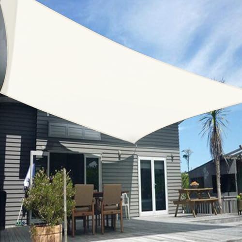 HENG FENG Toldo, vela de sombra, retangular, 2,5 x 4 m, proteção contra raios UV, resistente respirável para terraços, pátio exterior e jardim, cor bege