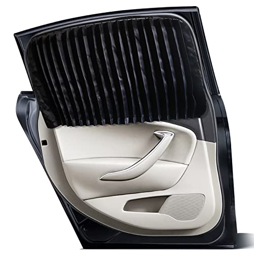 ZATOOTO Persianas opacas para carro, cortinas magnéticas para carro, material mais grosso aprimorado para bloquear a luz, proporcionar privacidade, preto, 2 peças