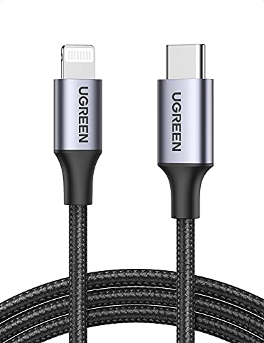 UGREEN Cabo USB C para Lightning MFi certificado PD 3.0, compatível com iPhone 14, 13, 12, 11 SE, iPad 10.2 2021, AirPods, etc. (2 M)
