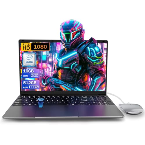 PINSTONE Computador portátil 16 GB RAM LPDDR4 512 GB SSD 15,6 polegadas UHD Celeron N5095 Processador portátil com Touch ID USB 3.0 WiFi5 Bluetooth 4.0 (película de teclado incluída)