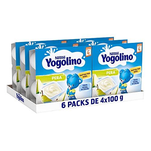 YOGOLINO NESTLÉ Pera, a partir dos 6 meses, pack de 6 (4 x 100 g), fórmula melhorada