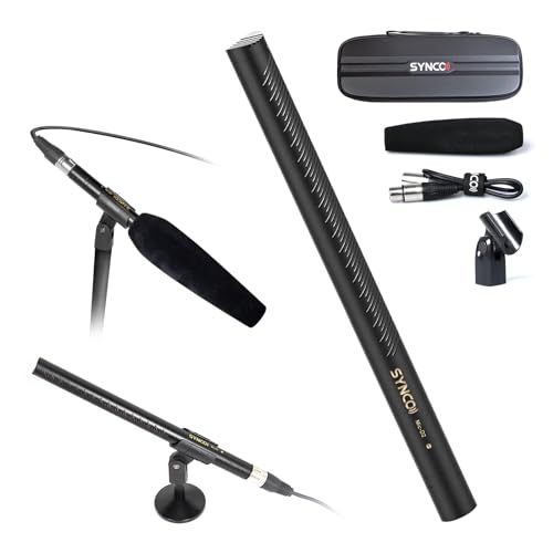 Microfone-espingarda-XLR-Shotgun-Microphone, SYNCO Mic D2 Hipercardioide microfone para câmara de vídeo condensador direcional com conector XLR