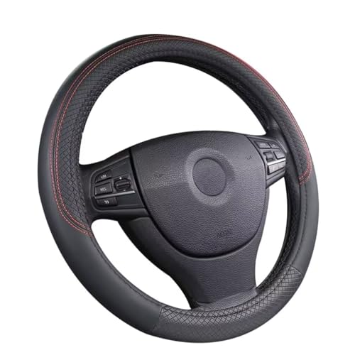 Pahajim Capa volante carro universal cobertura volante carro de couro PU protetor volante carro respirável antiderrapante 37-38 cm para homens e mulheres