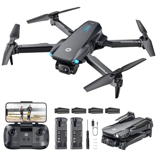 Dron dobrável Holy Stone HS290 com câmara FPV HD de 1080P, quadricóptero RC com fluxo ótico, controlo por aplicação, 3 velocidades, 2 baterias modulares, presente de brinquedo cristão para crianças,