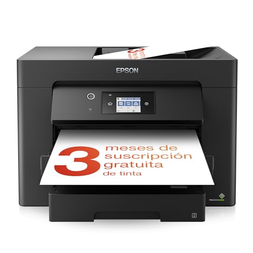 Impressora a jato de tinta multifuncional WorkForce WF-7830DTWF A3 com conectividade sem fios e 3 meses de assinatura de tinta ReadyPrint
