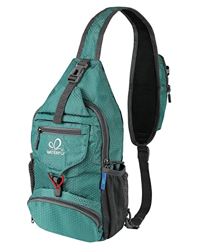 Waterfly Mochila cruzada dobrável pequena mala de ombro, bolsa de peito para caminhadas viagens homens e mulheres