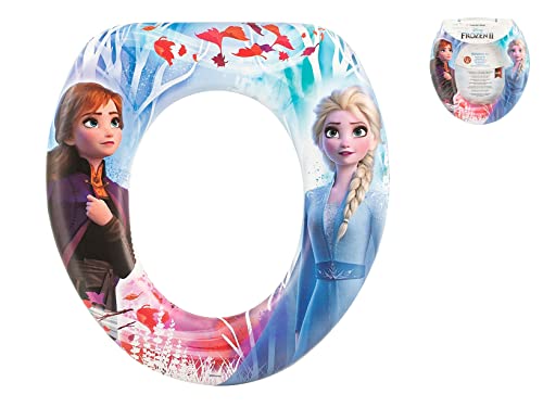 LULABI DISNEY FROZEN 2 Adaptador inodoro, assento para crianças, substituição urinol Disney, assento infantil ergonómico com encosto, antiderrapante, anatómico, fácil de limpar, 28 x 30 cm,