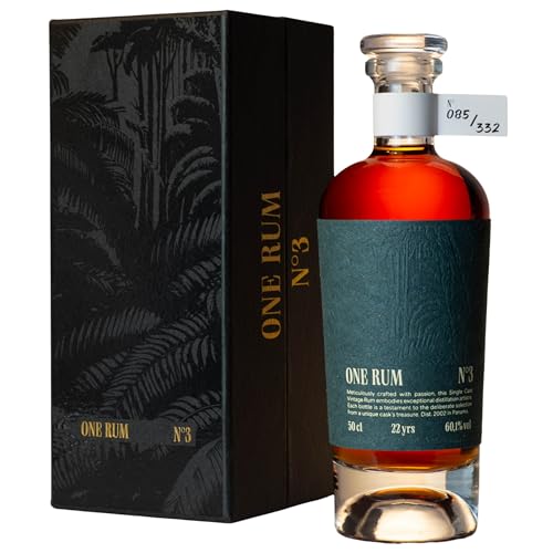 ONE RUM No. 3: Panamá | Añejado 22 años | Column Still | Edición exclusiva limitada a 332 botellas | 60,1% vol.