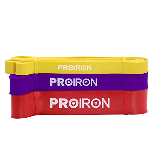 PROIRON Banda elástica de resistência - borracha dominada natural de borracha para alongamento, elevação de potência, ioga, pilates