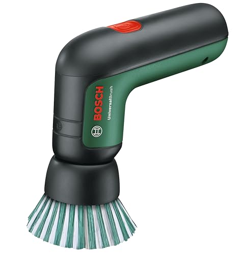 Bosch Verde - Bosch Home and Garden escova de limpeza elétrica UniversalBrush (inclui bateria integrada de 3,6 V, 1 cabo micro USB e 4 acessórios de limpeza, em caixa de cartão)