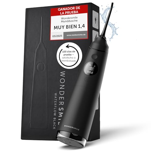 Wondersmile Irrigador bucal PRO - Vencedor do teste 2024 - 100 dias de teste sem risco - Tecnologia SmoothFlow para um cuidado ideal dos dentes e gengivas - com 4 modos (Ultimate Black)