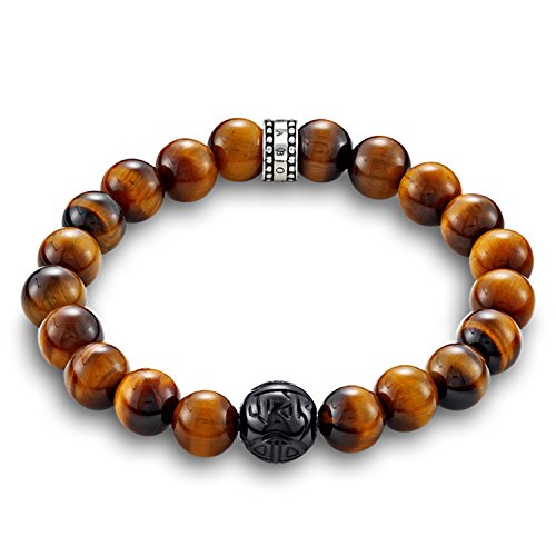 THOMAS SABO Pulseira castanho prata de lei