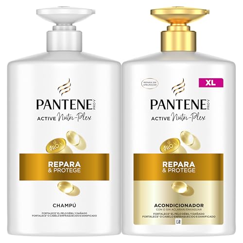 Pantene Pro-V Repara e protege champô 1 L, condicionador de 800 ml com dispensador, cabelo seco e danificado. Limpa e protege as ligações Capilares