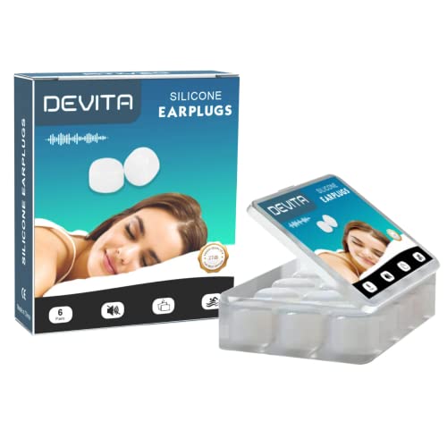 12 tampões ouvidos ruído dormir de silicone. Cancelamento de ruído 27dB. Para dormir, nadar, estudar, anti-ressonar. eBook incluído 10 dicas para dormir bem