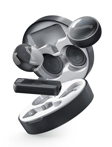 SMALLRIG S60 Microfone de lapela sem fios com USB C para iPhone, para Android, mini microfone com bateria de 44 horas, redução de ruído, silencioso, ganho, microfone de lapela com clipe - 4934