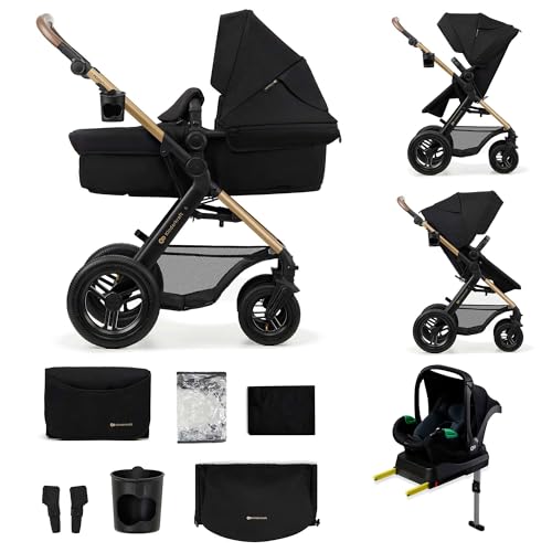 Kinderkraft MOOV 2 AIR Cadeira de carro 4 em 1, Mink PRO I-Size, MINK FX, sistema de viagem, carrinho de bebé, carrinho de passeio, dobrável, para recém-nascido, desde o nascimento até aos 3 anos