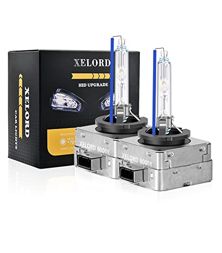 XELORD D1S 8000K Lâmpada Xenon 35W brilho alto HID Auto lâmpada farol dianteiro, pacote de 2