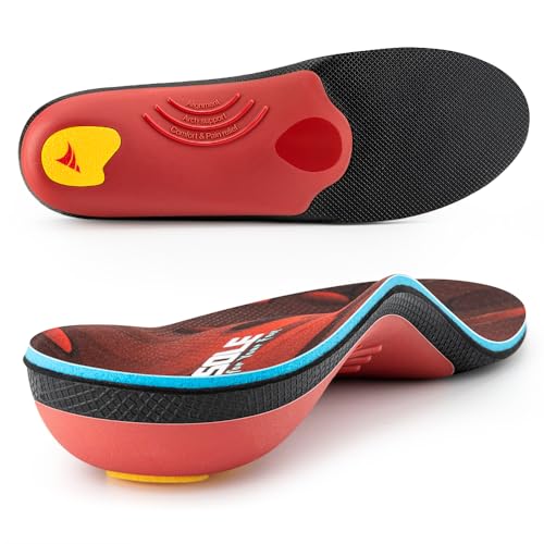 VALSOLE Plantillas ortopédicas para mujeres y hombres Soporte de pie alto Plantillas de zapatos funcionales suaves Inserto para pies planos, dolor de pie, fascitis plantar (Azul)