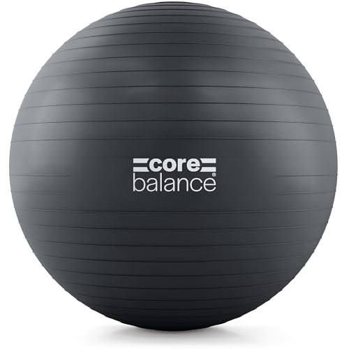 CORE BALANCE Bola de pilates, para fitness, ioga, mulheres grávidas e para exercícios ginástica, muito resistente, tamanho 55 cm, 65 cm, 75, cm, 85 cm, bomba incluída