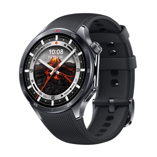 OPPO Watch X2 Smartwatch – Ecrã AMOLED de 1,5" | Bateria até 16 dias, Google Apps & Wear OS | ECG, SpO2 e 100+ desportos, resistente a IP68 & 5ATM - preto