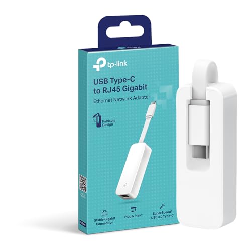 TP-Link UE300C - Adaptador USB-C para Ethernet, porta Gigabit de 10/100/1000 Mpbs, USB 3.0, plug & play, ultra compacto, compatível com Windows, MacOS, Linux, Chrome OS