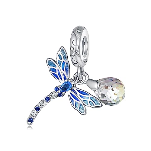 NINGAN Borboleta amarela contas encantos pendentes de charme família eterna contas prata de lei 925 com compatível com pulseira europeia, encantos para mulher menina