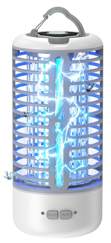 anysun Mate mosquitos elétricos, candeeiro anti-mosquitos com luz LED para interior e exterior, anti-mosquitos elétrico de 3000 V resistente à água para casa, pátio, jardim e campismo