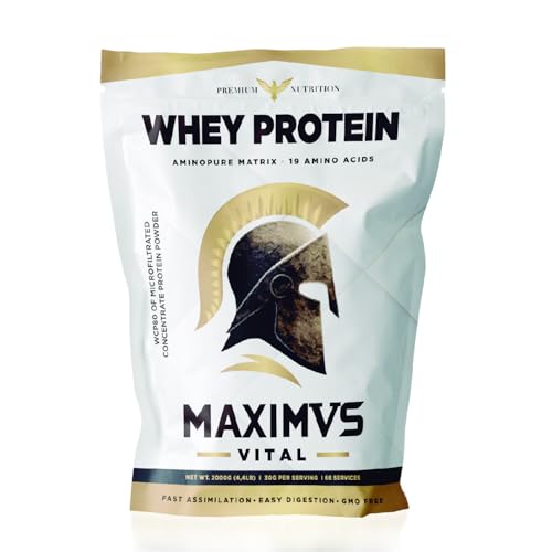 Proteínas Whey MAXIMUS VITAL 2 kg - 66 doses, Proteína Whey Protein com ácidos essenciais, cremoso e delicioso, fácil digestão - proteínas para massa muscular - chocolate branco