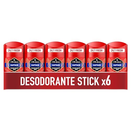 Old Spice Captain Desodorante em barra para homens 50 ml x 6