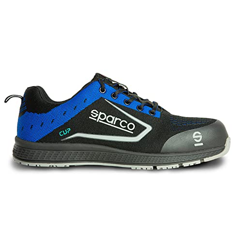 Sparco Sapatos de segurança leves Cup S1P Ricard Black/Blue EU tamanho 44 unissexo adulto