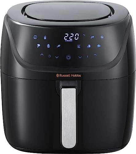 Russell Hobbs Fritadeira de ar sem óleo de 8 litros, air fryer XXL, 10 programas, ecrã LED tátil, design compacto e capacidade máxima [economiza até 47% em energia] SatisFry 27170-56