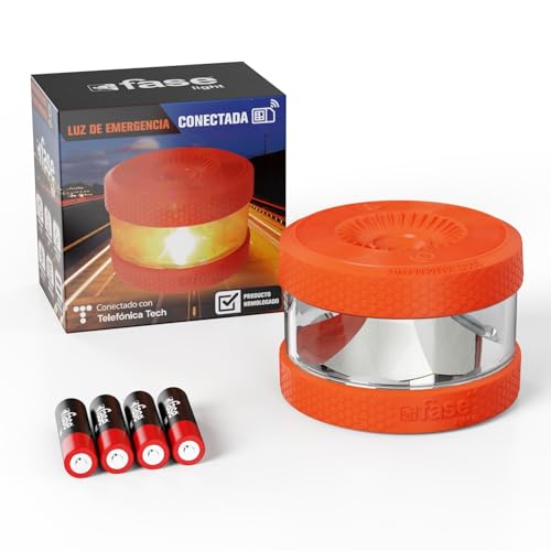 Luz de emergência para carro homologado DGT - farol v16 certificado DGT com geolocalizador - fornece geolocalização exata à DGT - FASELIGHT IoT cor laranja